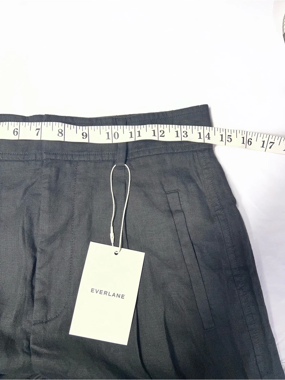 Everlane The Linen Way-High Drape Pant Black Wide Leg Classic Trousers Sz 4 NWT